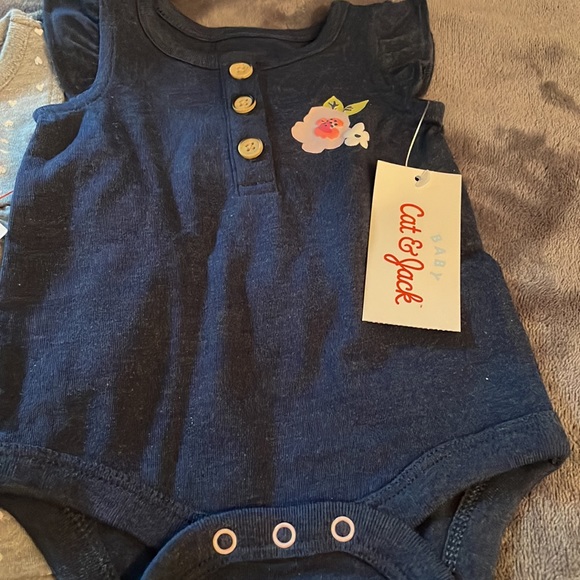 3 NB Baby Cat & Jack Infant Girl outfits.  NWT - Picture 2 of 5